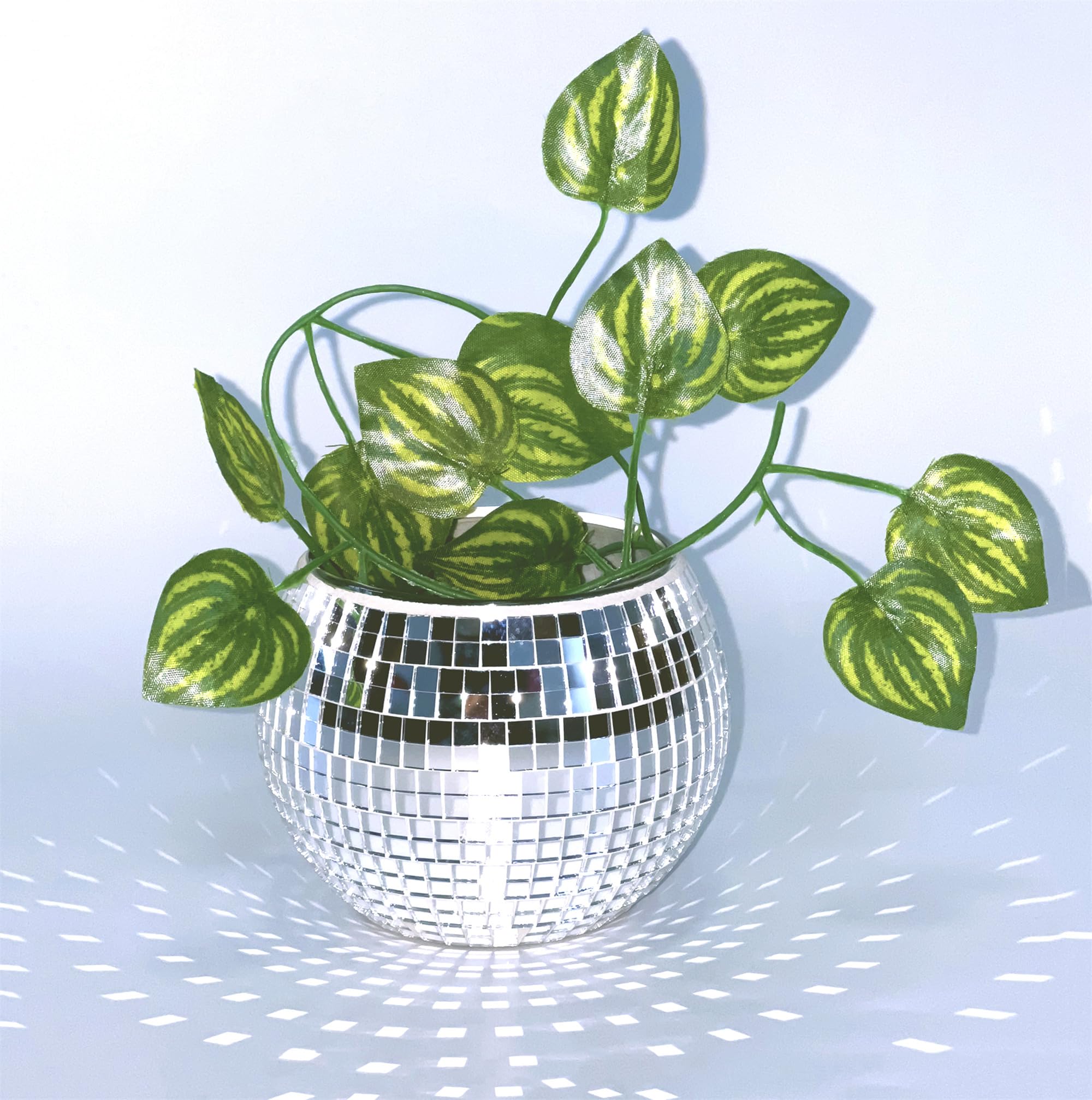 Qiumyanlod Disco Ball Planter,Disco Ball Vase,Disco Ball Flower